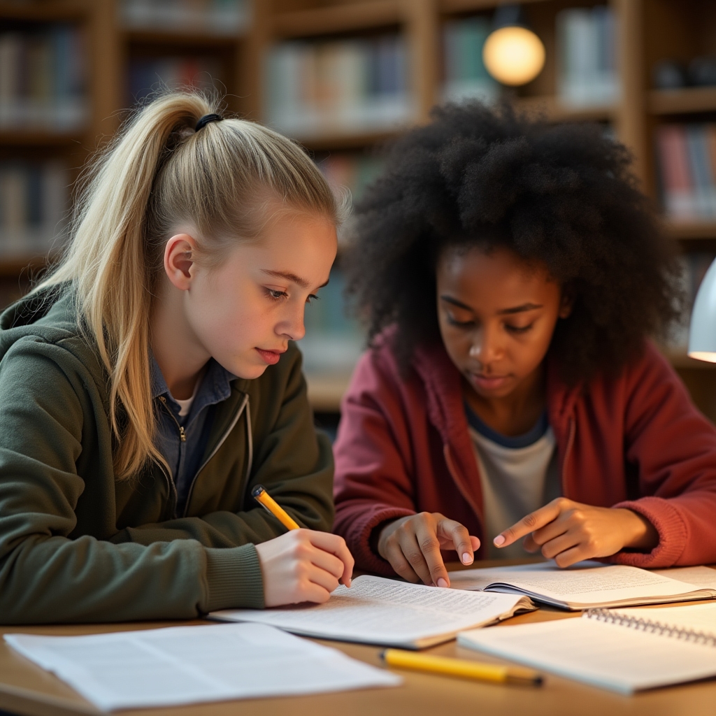 Estudiantes leyendo y debatiendo materiales sobre consumo ético en el aula